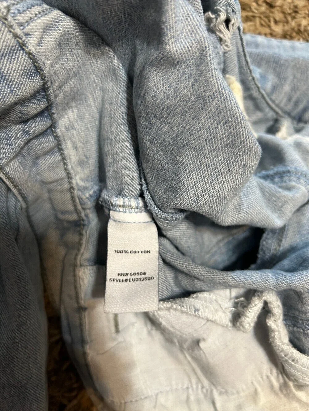 Chelsea & Violet Medium Light Blue Distressed Denim Jacket